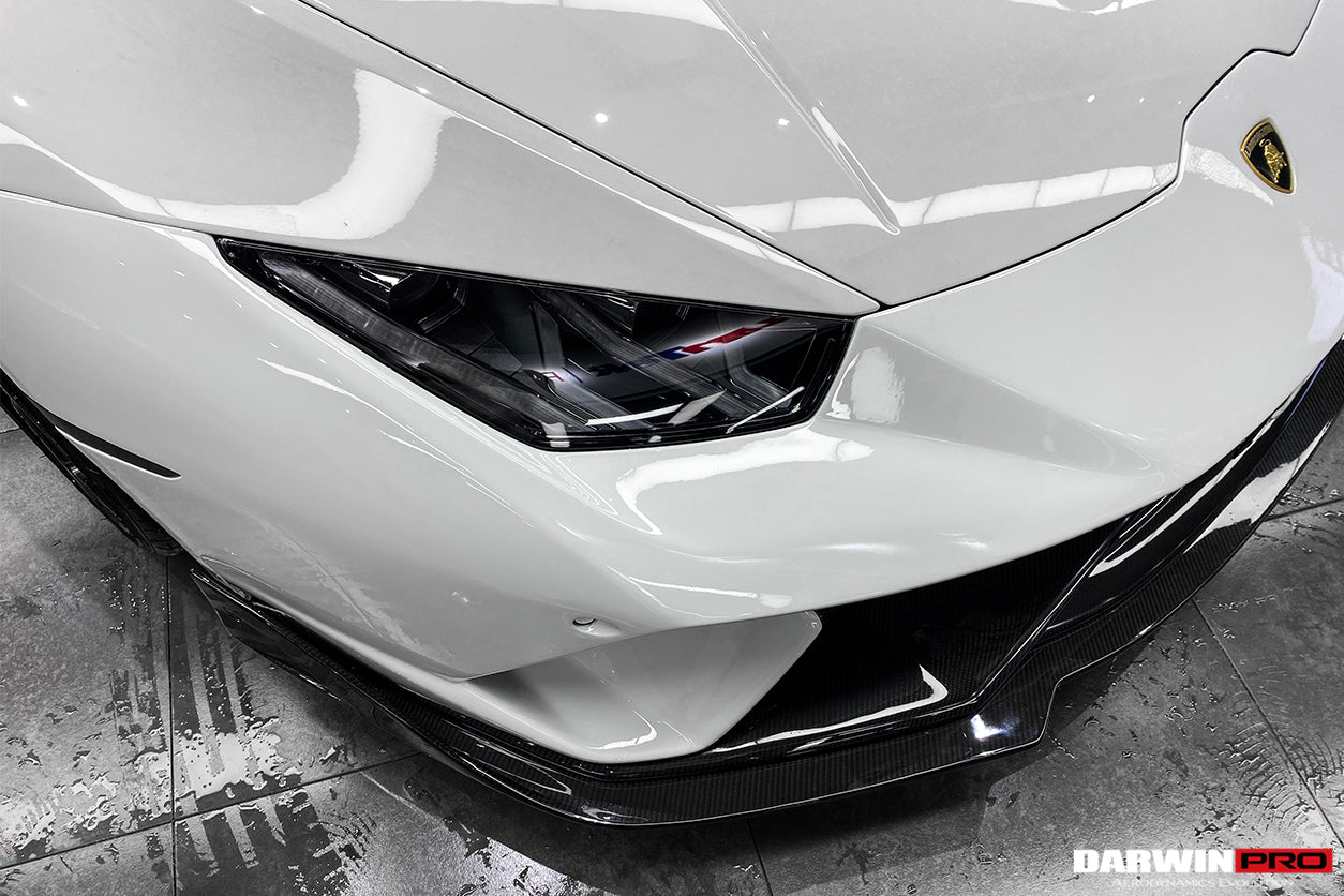 2015 - 2025 Lamborghini Huracan LP610 & LP580 & EVO & Tecnica BKSS Style Partial Carbon Front Bumper with Lip